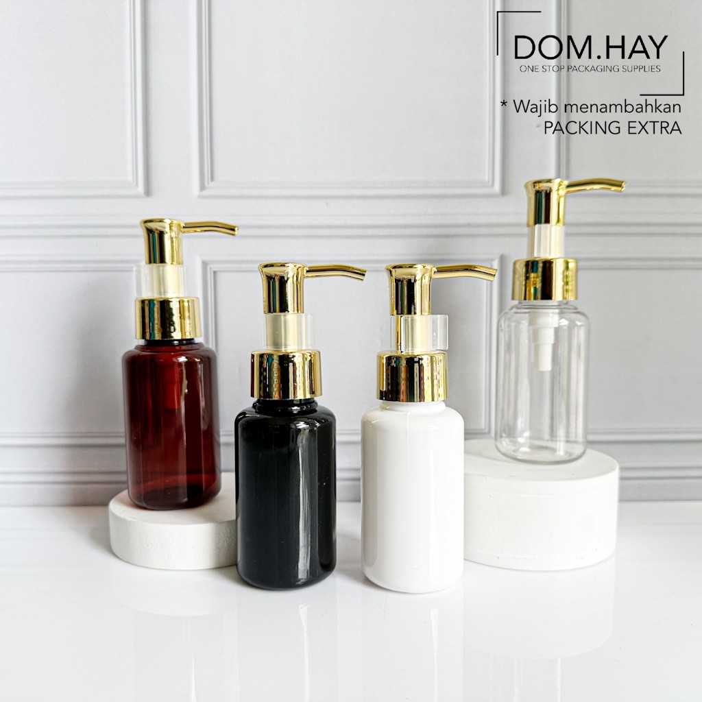 Botol Plastik Pump Oil Gold 70ml Tubular Dish Soap Sabun Body Hand Wash Shampoo Gel Minyak Kemasan P
