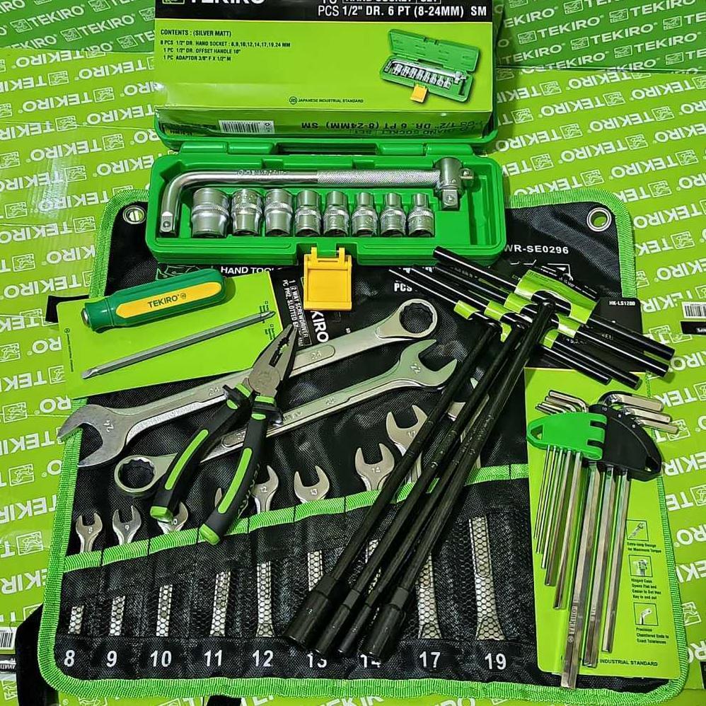 PAKET LENGKAP kunci bengkel tekiro full set tekiro / Alat Bengkel Lengkap TEKIRO / Tools Set / Kunci