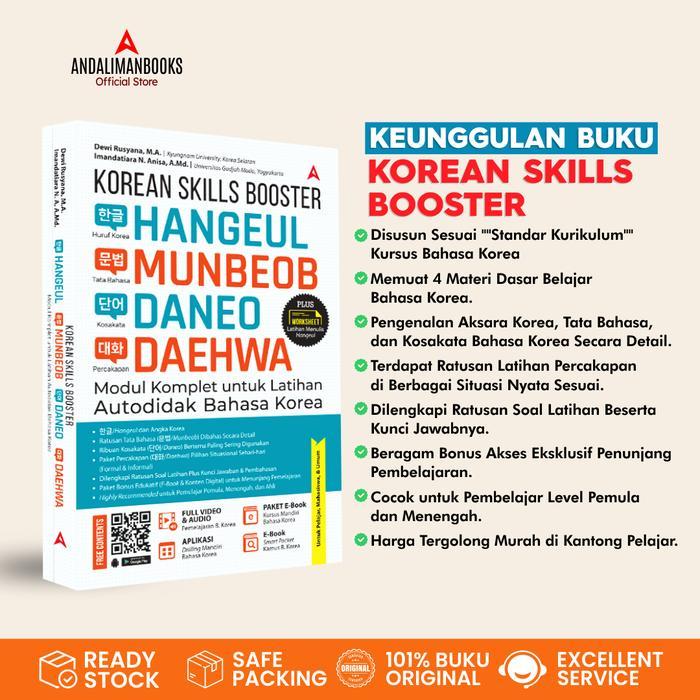 Buku belajar bahasa Korea - Korean Skills Booster Terlaris
