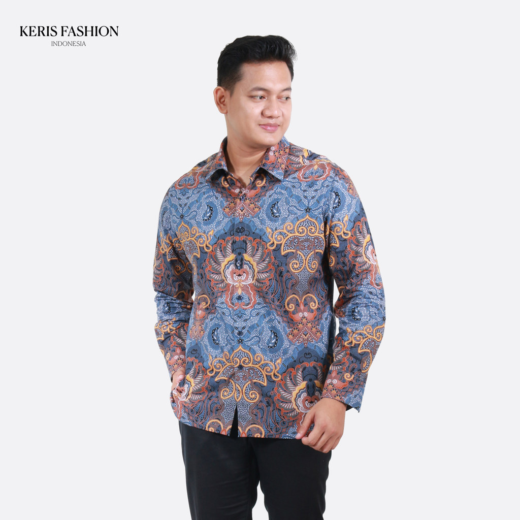 Keris Gallery Kemeja Batik Slimfit Lengan Panjang Motif Keris Widoro Kandang - Hitam