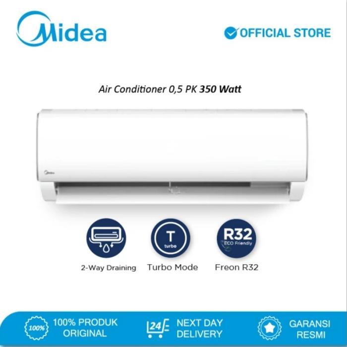 AC MIDEA 1/2 PK STANDAR MSFCE-05CRN2X(0) AC 1/2PK (0.5 PK) AC MIDEA 1/2PK AC MIDEA - PASANG