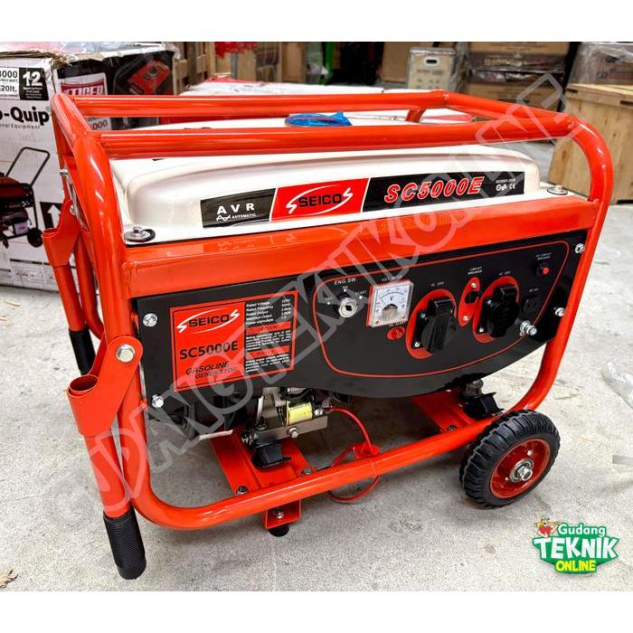 Genset Listrik 3000W SEICO SC5000E AVR STARTER / Power Generator Bensin 4 Tak 3000Watt 3000 Watt Gen