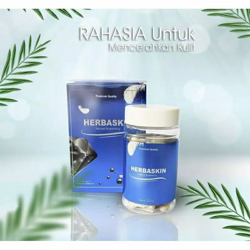 Herbaskin - Herbaskin Asli Kapsul Pemutih Isi 50 Herbaskin Natural Brightening Suplemen Herbal
