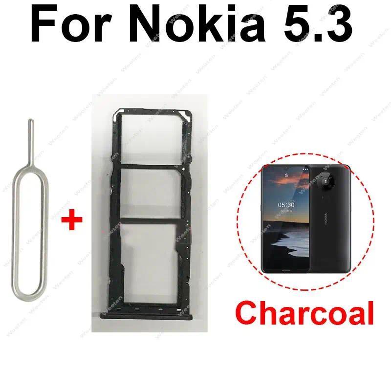 SIM Card Tray For Nokia 5.3 5.4 Dual Sim Card Tray Holder Micro SD Card Reader Adapter Replacement R