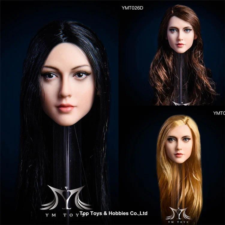 YMTOYS 1/6 YMT026 Anna Head Sculpt Hair Transplant Carving Model Fit 12'' Wheat Skin Female Soldier 