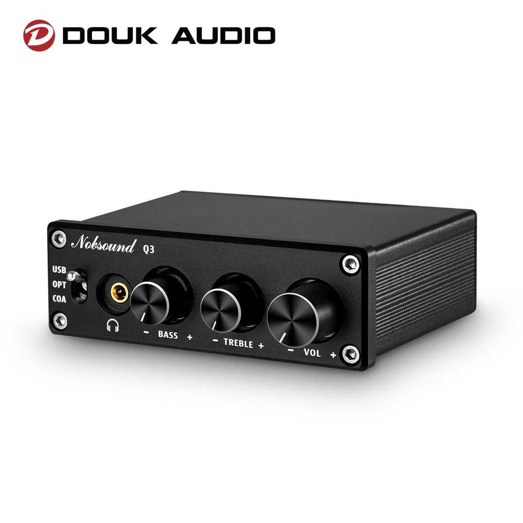 Douk Auo Q3 HiFi USB DAC Mini gital to Analog Converter Headphone Amp CoaxOpt to 35mm Auo Adapter wi