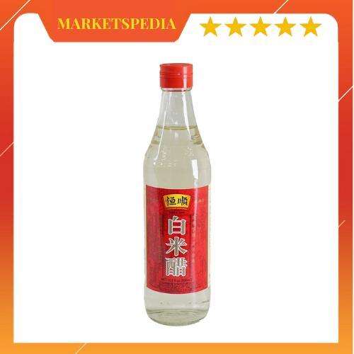 Hengshun Cuka Beras Putih 500ml - Cuka Beras Putih Asam Segar Cocok untuk Masakan Jepang, Korea, Chi