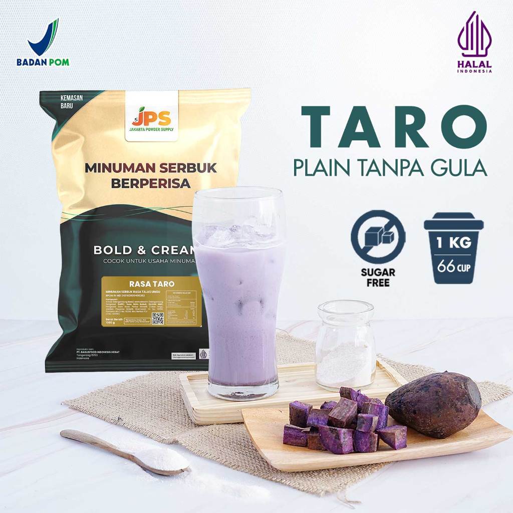 Powder Drink JPS Bubuk Minuman Rasa TARO PLAIN 1Kg
