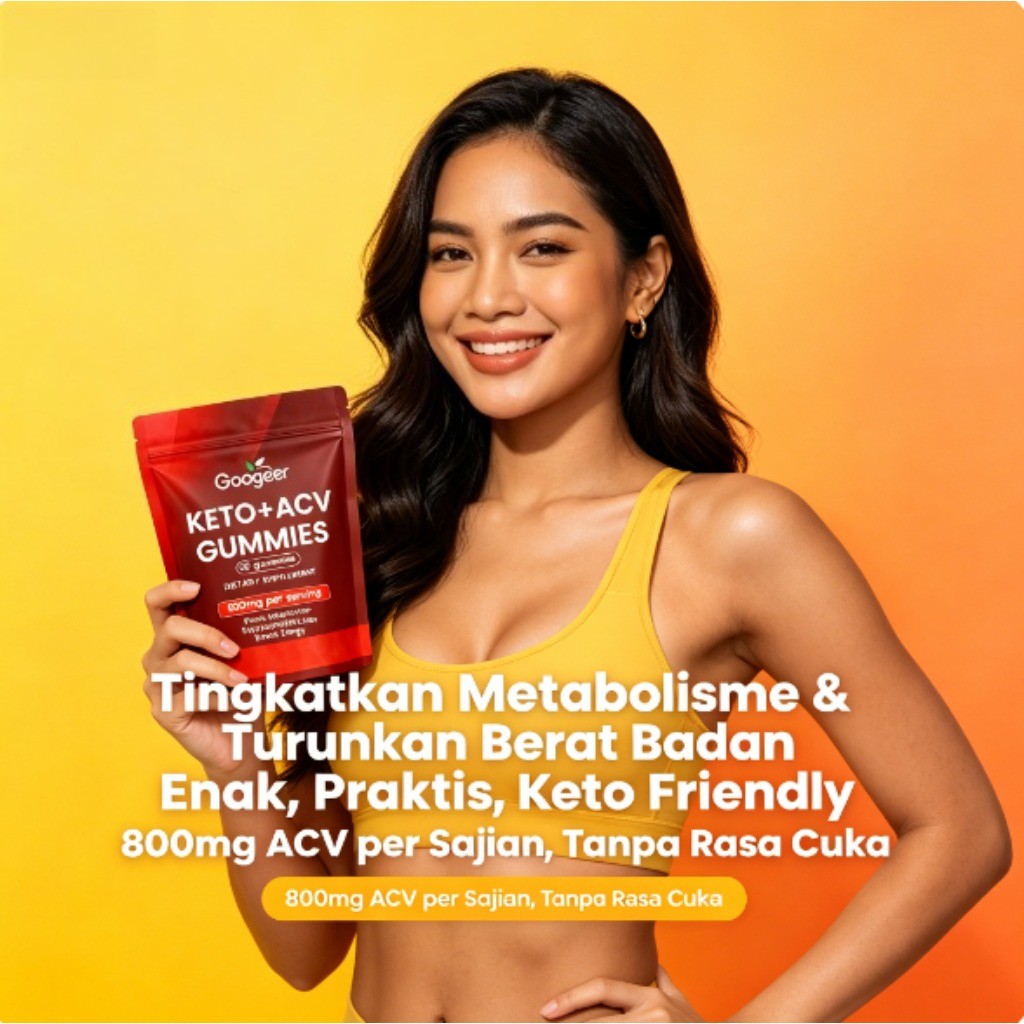Googeer Keto + ACV Gummies, Diet Rendah Karbohidrat & Manajemen Berat Badan ly50715