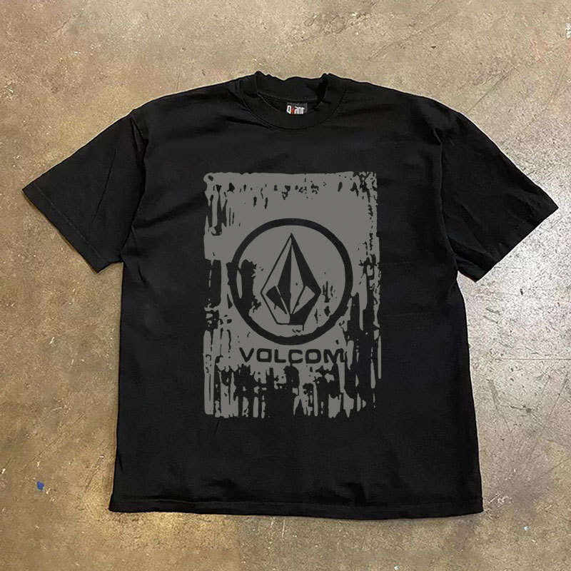 GIORDI Baju Kaos Pria American Street Style VOLCOM Tshirt Oversize Atasan Street Retro Kaos Pria Wan