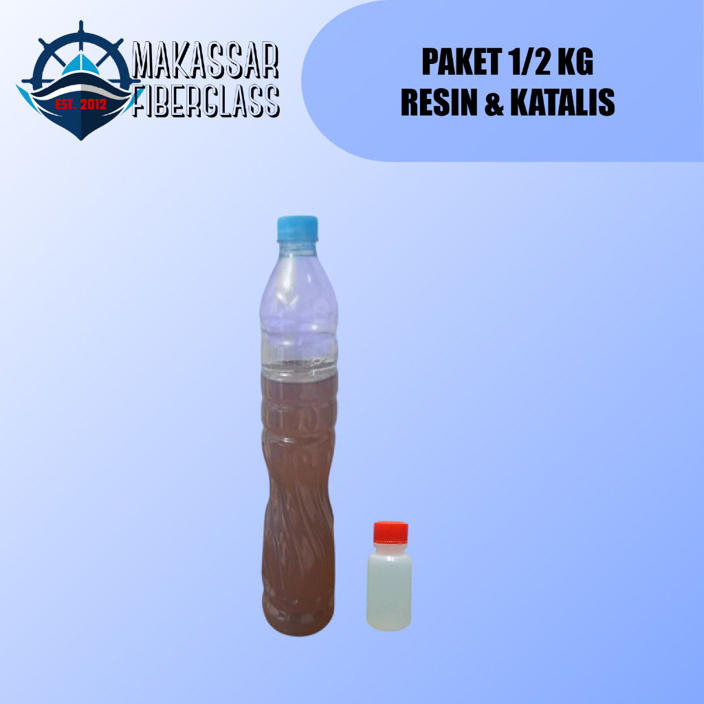PAKET RESIN KATALIS 1/2 KG / LEM FIBER DAN PENGERING