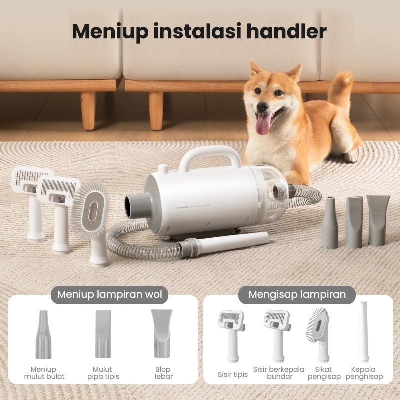 Pet Blower & Grooming Vacuum Anjing Kucing Pet Grooming Vacuum Cleaner Anjing Kucing Drying Box Dehy