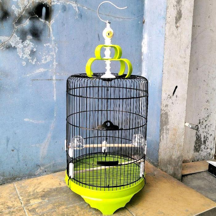 SANGKAR KANDANG BURUNG BESI BULAT JUMBO BESAR DIAMETER 38CM COCOK UNTUK BURUNG ANIS, CUCAK IJO,PNETE