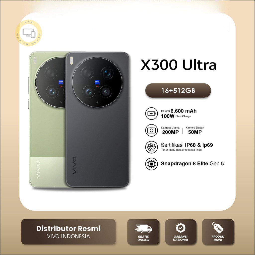 vivo X300 Ultra 5G (16/512GB) (16/1TB) – BNIB Garansi Resmi vivo Indonesia Kamera Pro Dual 200MP ZEI