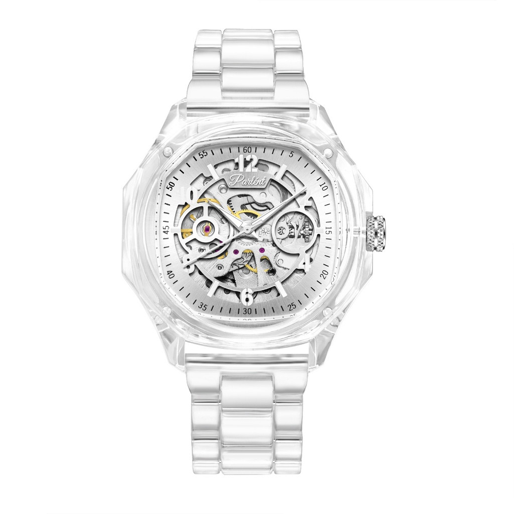 Parlent Gallant Lite Glacier - Jam Tangan Pria 42mm, Automatic Movement, Waterproof 5ATM (50M), Poly