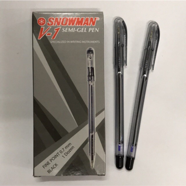 Pulpen Snowman V-1 isi 12 pcs