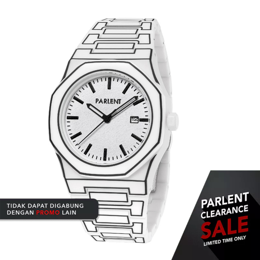 Parlent Palladium Sketch - Jam Tangan Pria 40mm, Japan Quartz Movement, Waterproof 3ATM (30M), Stain