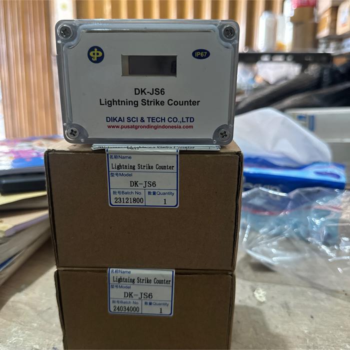 LIGHTNING STRIKE COUNTER DIKAI DK-JS6 PENGHITUNG SAMBARAN PETIR