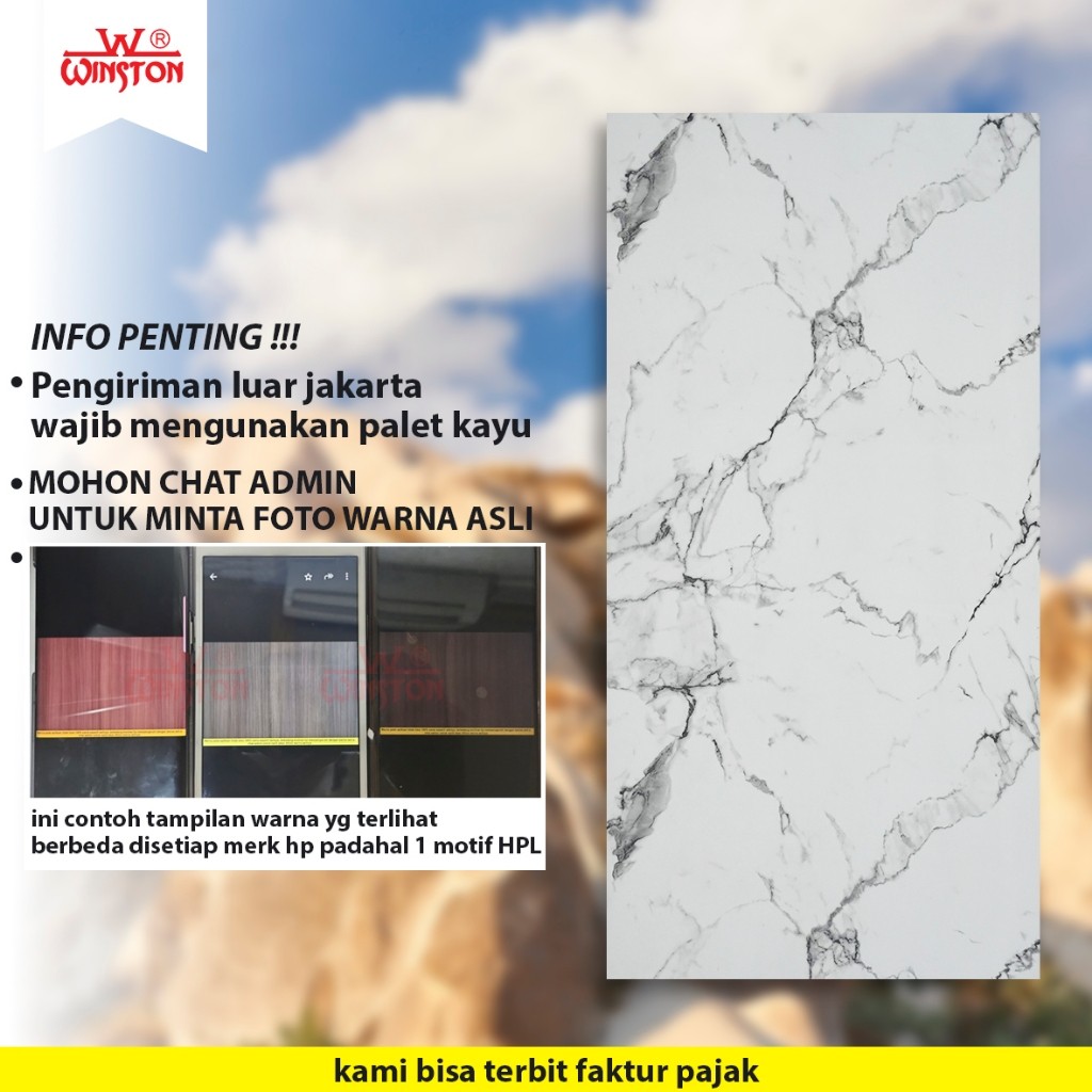 DIMSTORE HPL Marmer NO TACO NO AICA Granite Colours Winston Warna Keramik / Ceramic / Granit Terlari