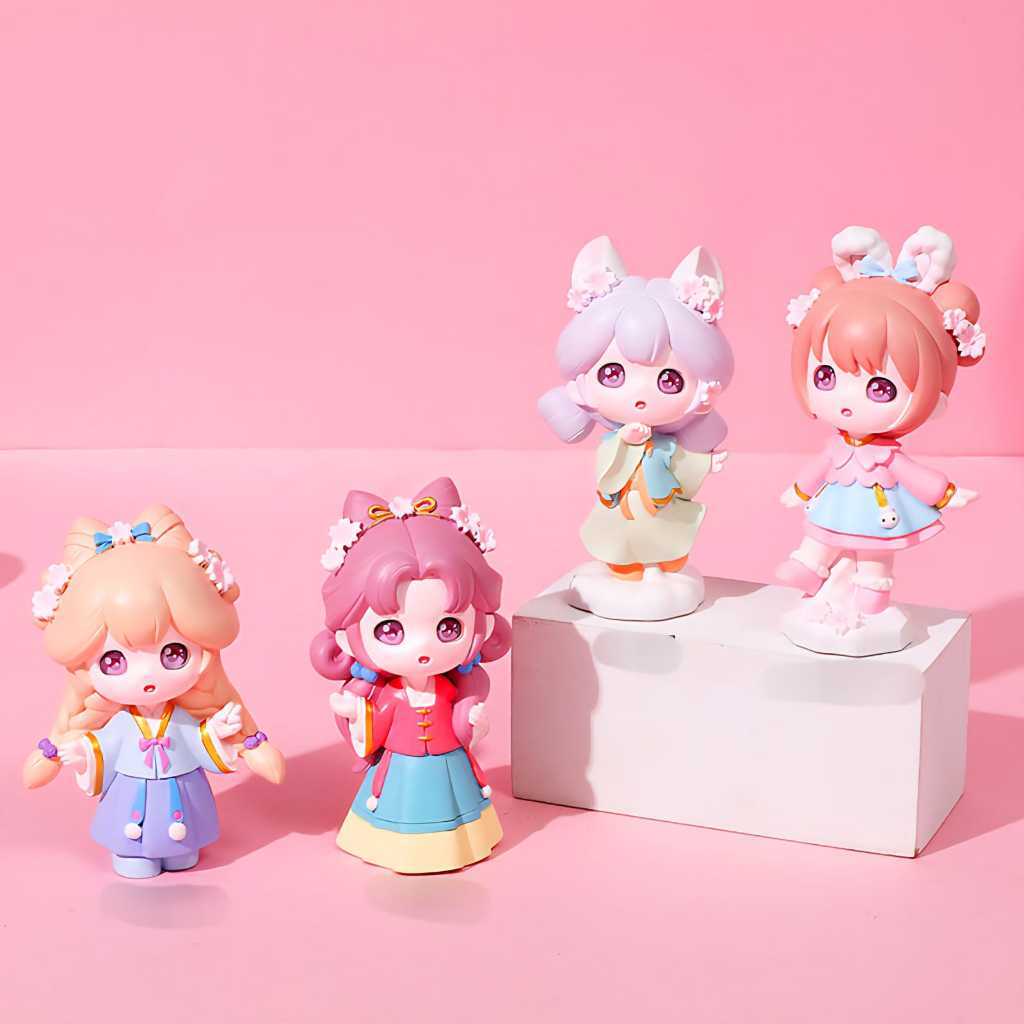 Disney Princess Fairy Tale Town Blind Box Koleksi Figur Anime Lucu