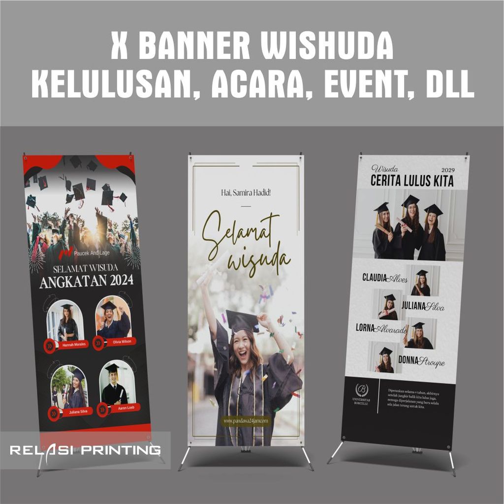 CETAK Y BANNER + STANDING BANNER WISUDA  BANNER SIDANG  BANNER ULTAH BANNER KKN BANNER CUSTOM DESAIN