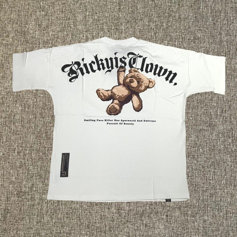 HOT Ricky Is Clown Hanging Bear Tee White Original / RickyisClown