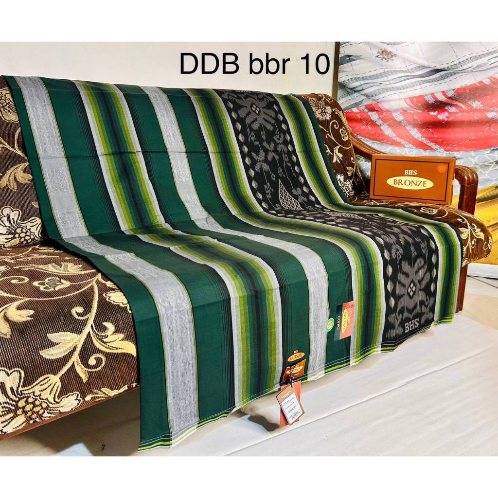 Sarung BHS Cosmo Bronze Sutra Batik (COD/Bayar Di Tempat)