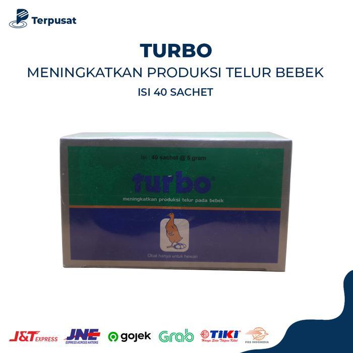 TURBO 1 Pack isi 40 Sachet @5gram Obat Untuk Bebek Meningkatkan Produksi Telur & Fertilitas Bebek Vi