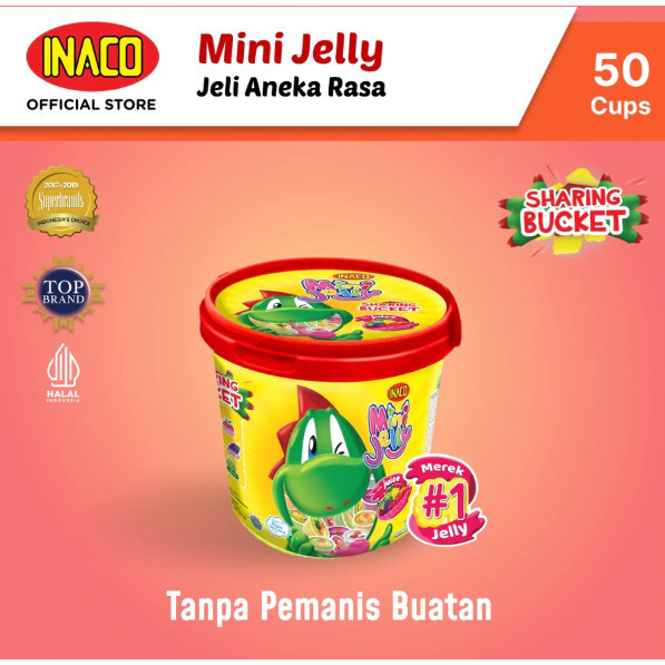 INACO Mini Jelly 50pcs Kemasan Toples Best Quality