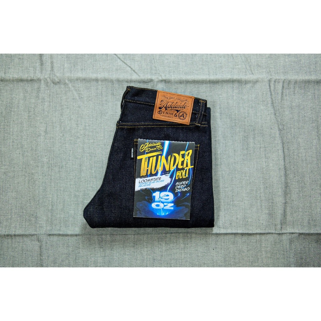 Adelaide Denim 19oz Thunder Bolt Unsanforized Blue Selvedge