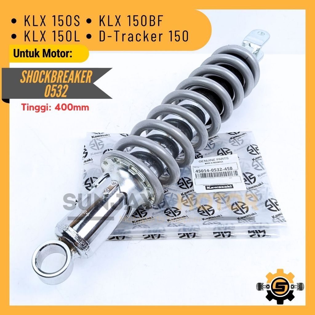 Shockbreaker Kualitas Original Kawasaki 0532 Shock Belakang KLX 150 KLX 150BF DTracker 150 Sok Break