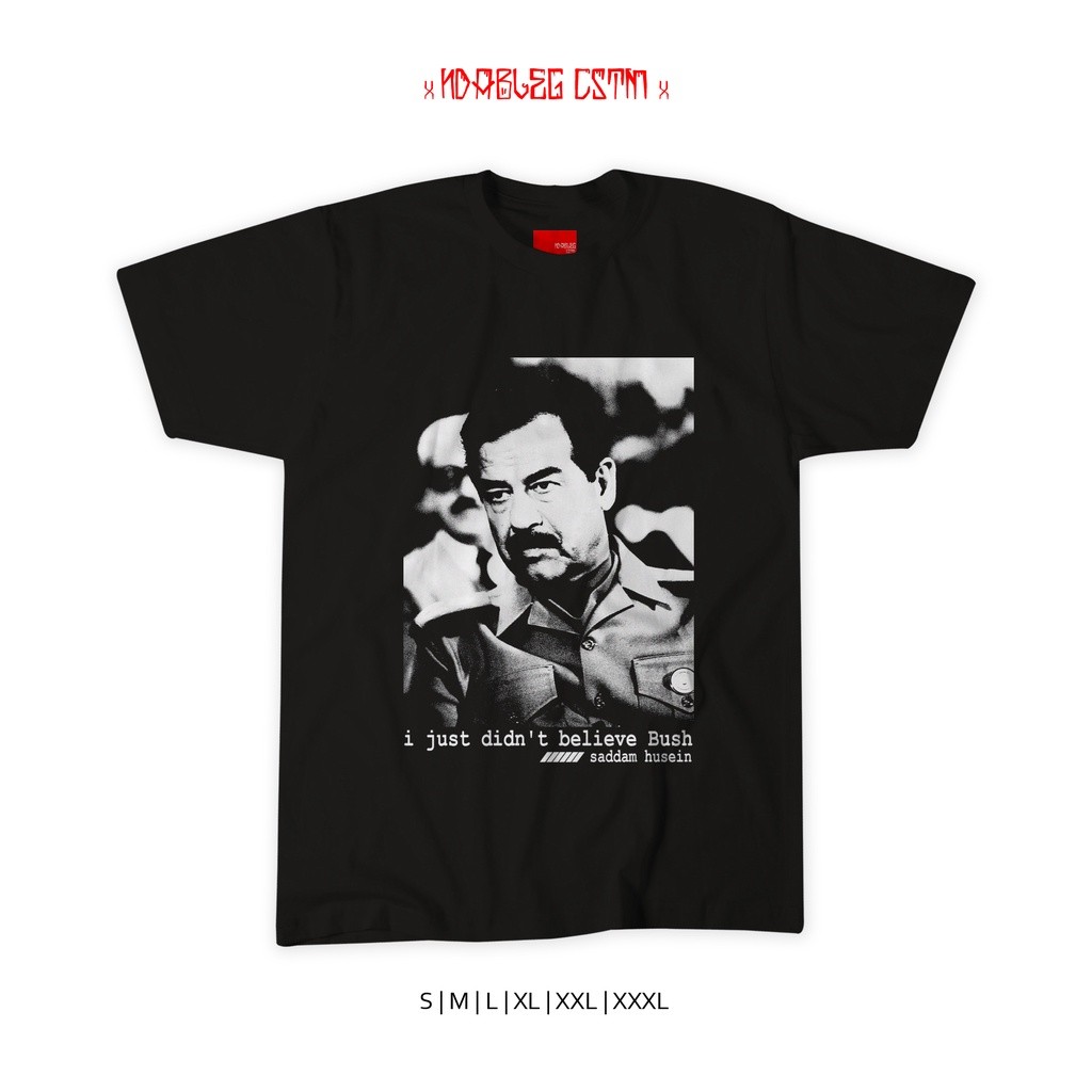 kaos tokoh saddam husein kaos saddam husein