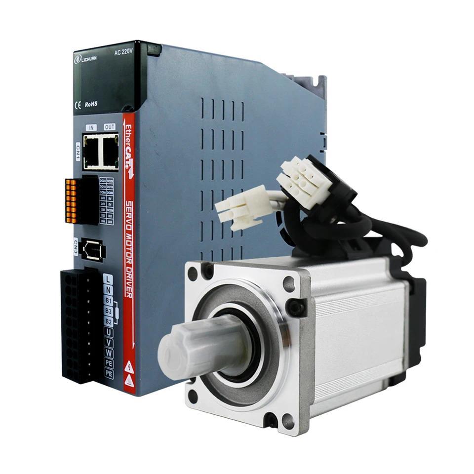 Lichuan Ethercat servo motor with brake 750W and 1000W with servo driver LC10E LC20E kit 80ST 3000rp