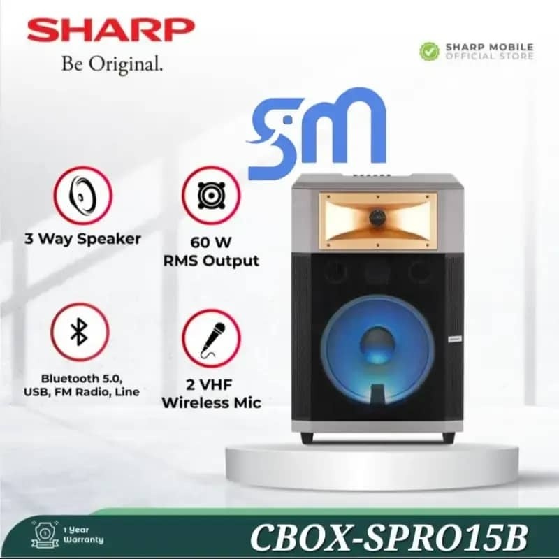 SHARP AUDIO SPEAKER ACTIVE SRPRO SERIES CBOX-SRPRO15B