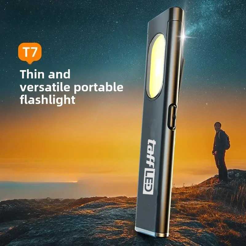 TaffLED Senter LED COB Magnetic Rechargeable IPX4 450mAh 600 Lumens - T7 -FG37