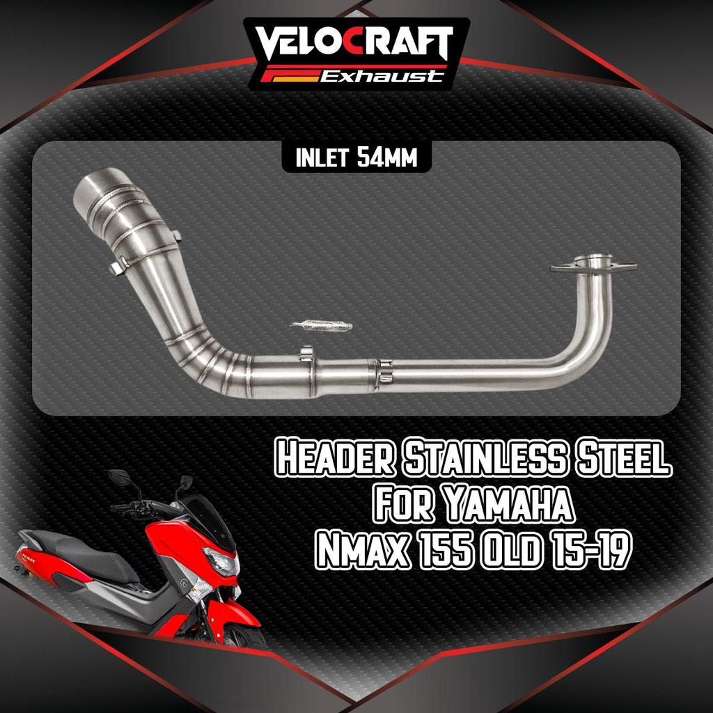 Velocraft Header Pipa Leheran Knalpot Exhaust Stainless Steel 54MM Untuk Yamaha NMax155 Nmax155 NMAX