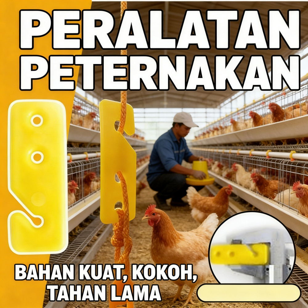 Tali Pengikat 50PCS Tempat Makan Pakan Ayam Adjuster Tali Peternakan