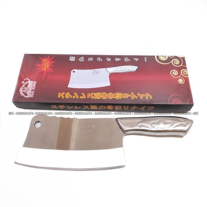 Golok Tulang Pisau Daging Gagang Stainless