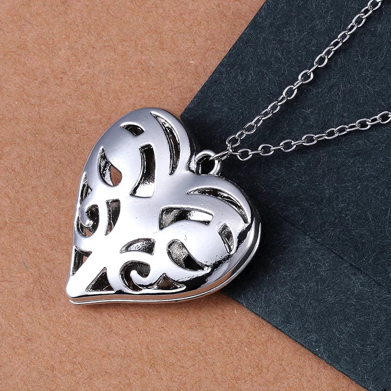 Kalung Hot The Vampire Diaries Originals Family Caroline Forbes, Liontin Hati Filigree, Perhiasan Li