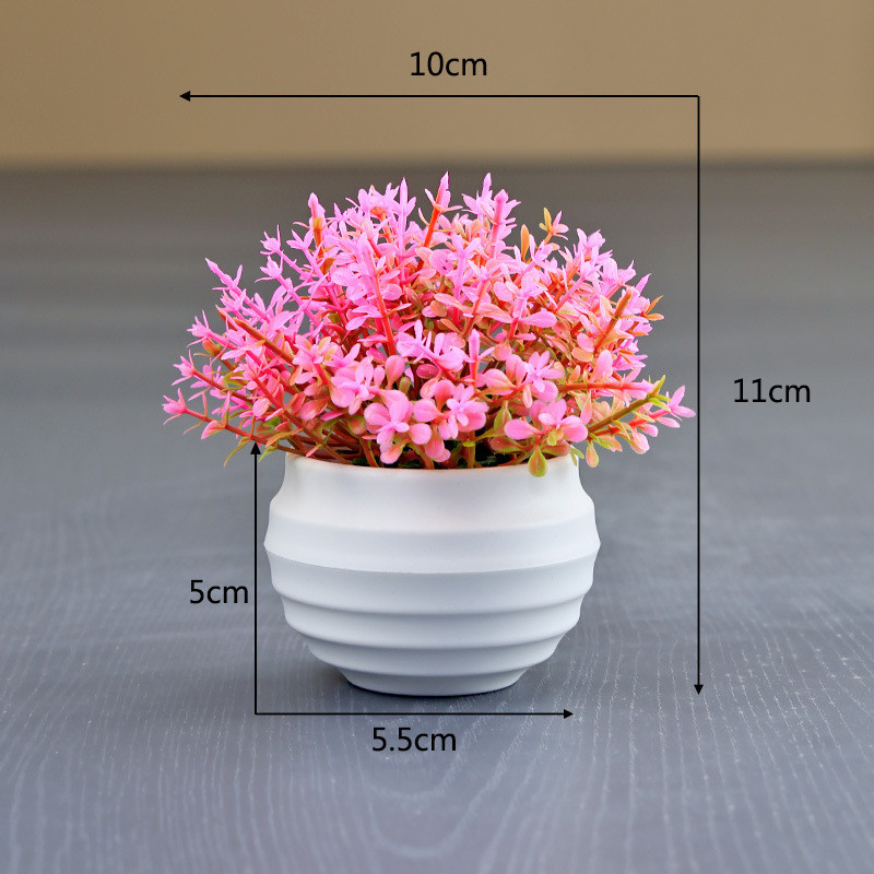 TERBARU Tanaman Bonsai Artificial Mini - Dekorasi Meja Hijau Estetik Minimalis