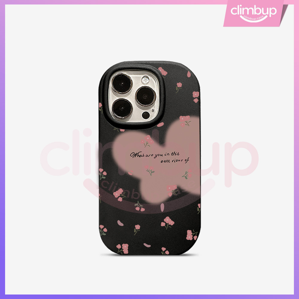 Climbup.case TPU Vintage Ditsy Flower and Text Print Phone Case for iPhone 11 12 13 14 15 16 PRO 11P