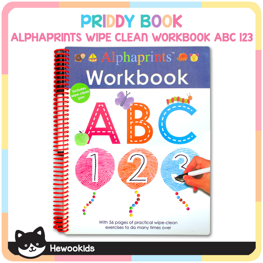 Priddy Books Alphaprints Workbook ABC 123 (Wipe Clean With Pen)