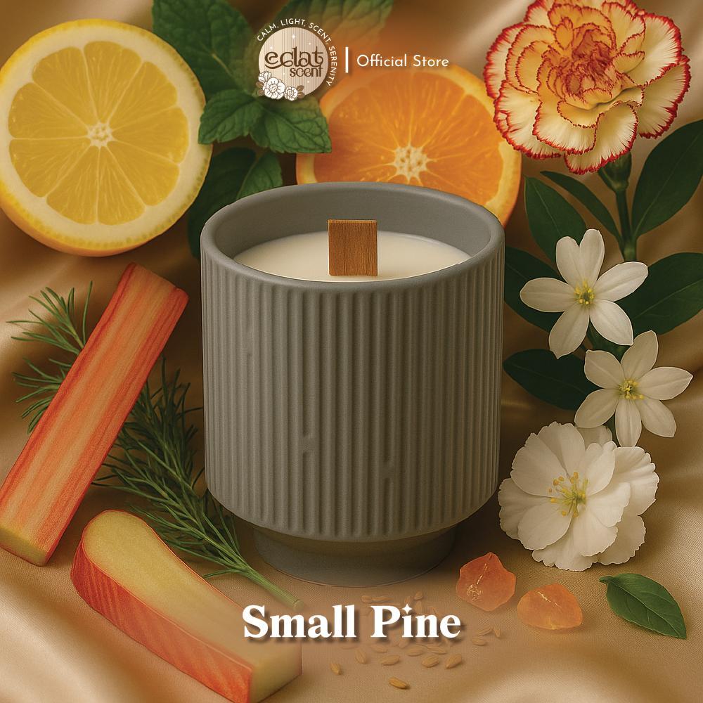 Eclat Candles Fresh Floral Woody Aromatherapy Candle Lilin Kedelai Estetik Cup Keramik Colorful 5 Pi