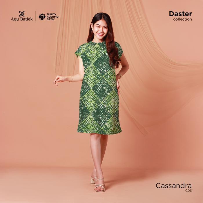Cassandra -  Daster Batik Cap/ Daster Anak Muda Rayon Baju Tidur - Green3, All Size