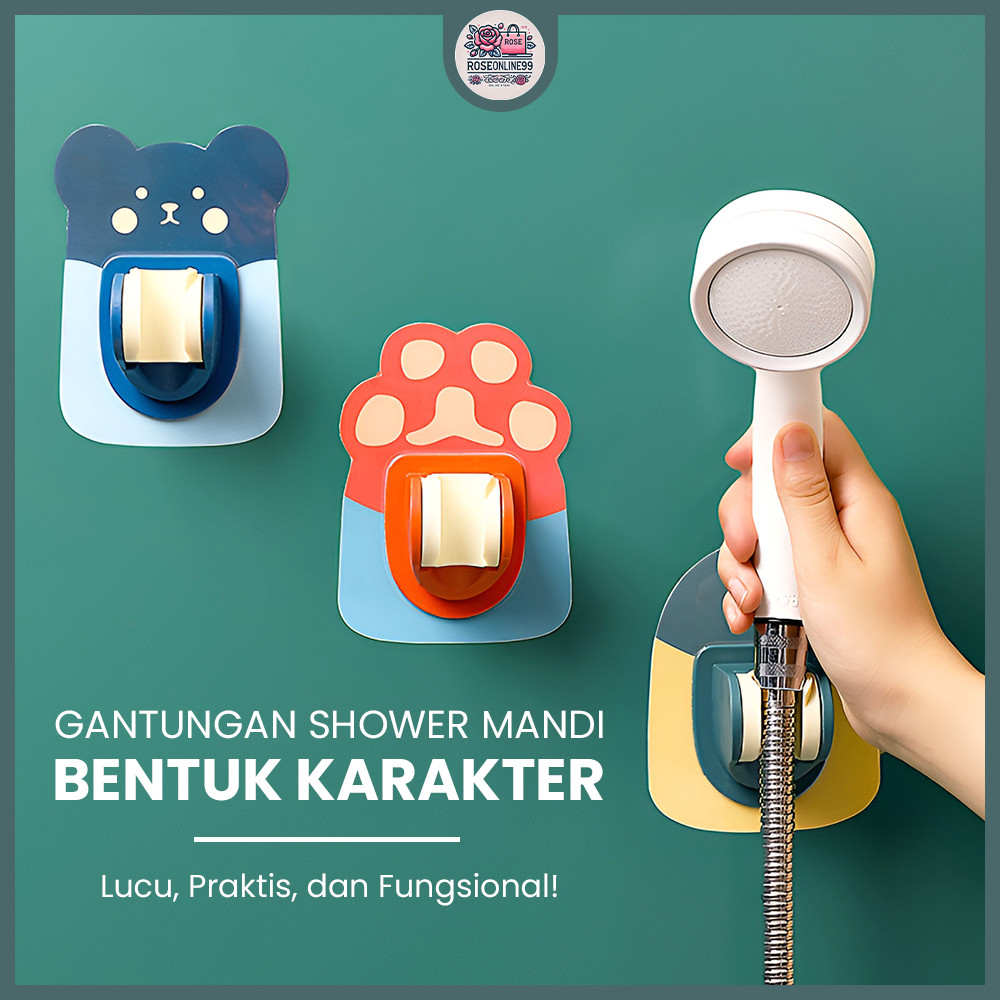 RO Gantungan Shower Mandi Dudukan  Shower Tempel Bentuk Karakter