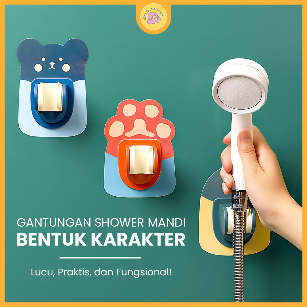 MS Gantungan Shower Mandi Dudukan Shower Tempel Bentuk Karakter