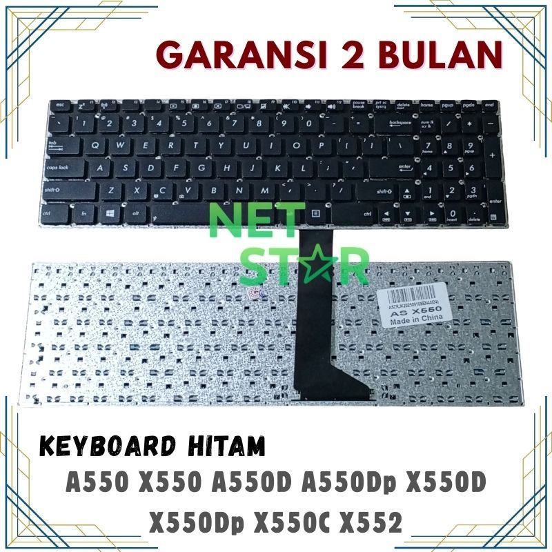 Keyboard Laptop Asus X550 X550J X550Z X550D X550V X550ZE X550IU -NS