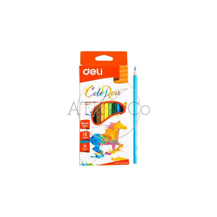 Pensil Warna Deli EC00100 12 Warna - Color Pencil Deli