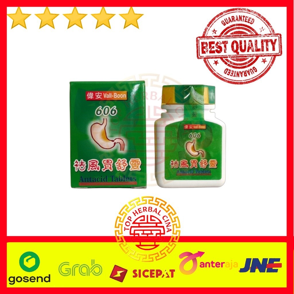 FOR SALE   STOCK VALL - BOON 606 ANTACID TABLETS  - 606 MAAG ORIGINAL Obat Maag  Kronis Asam Lambung