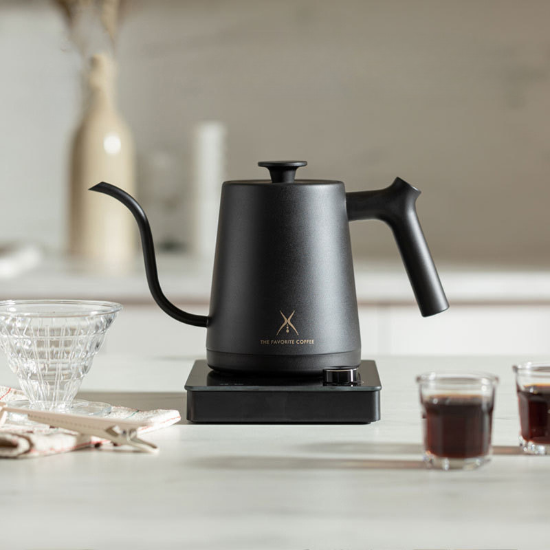 Black Intelligent Automatic Temperature Control Hand Brewed Coffee Pot Maker Electric Kettle Boiling
